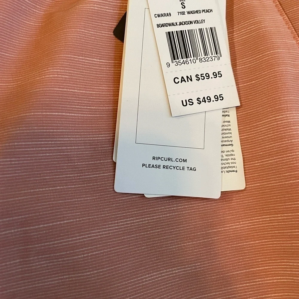 𝅺rip Curl Boardwalk Jackson Volley- washed peach